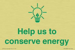 Help us to conserve energy 